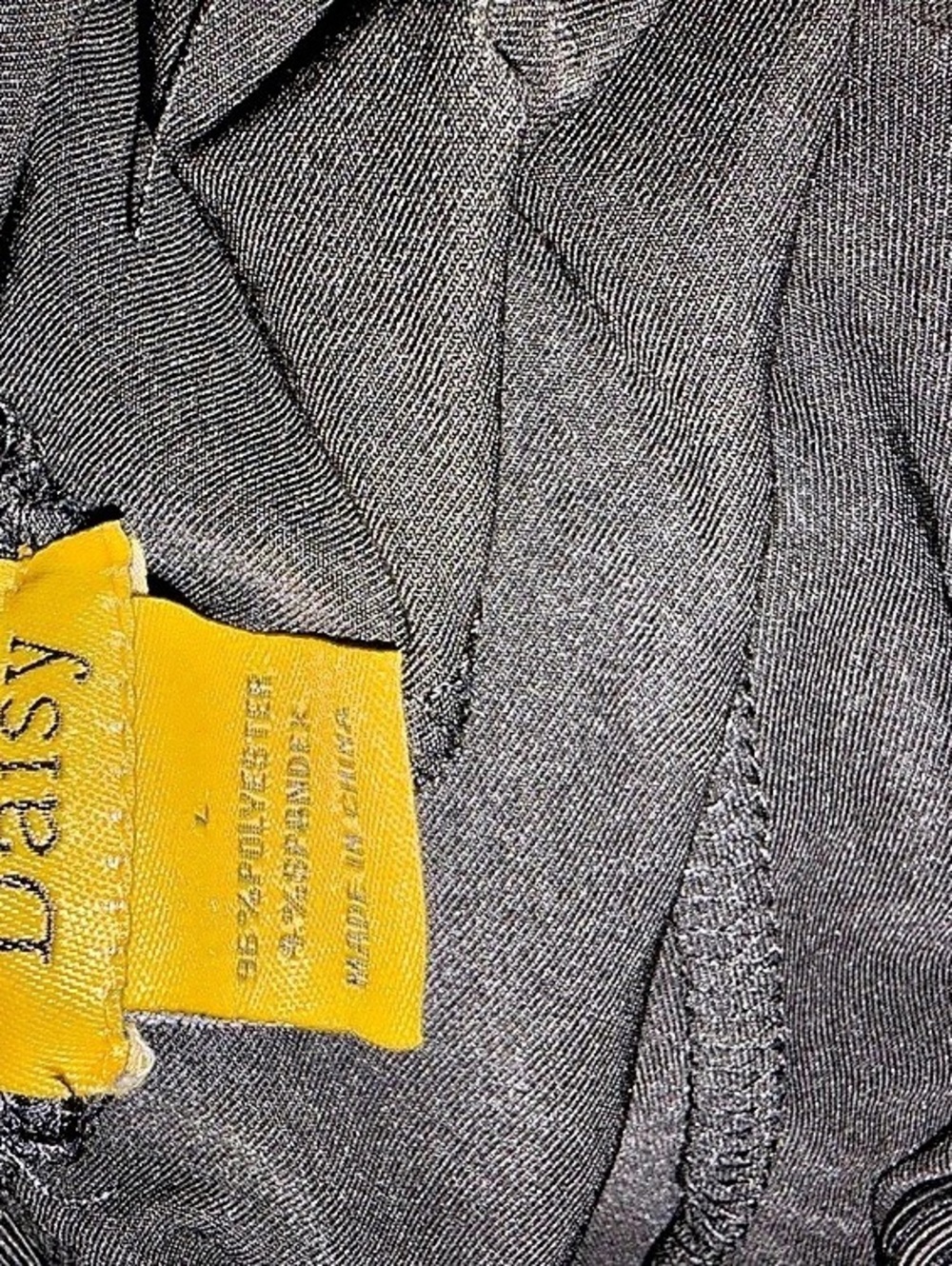 Daisy Black Rhinestone Mesh Mini Rhomper Like New Large - Picture 5 of 5